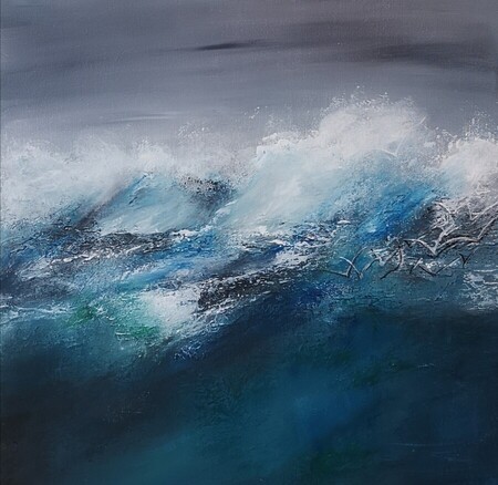 La vague 50x50 cm Galerie sur les routes du Medoc