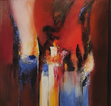 Incandescence 80x 80 cm Galerie Sur les routes du M&eacute;doc 33