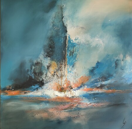 L'instant avant la lumi&egrave;re  80x80 cm