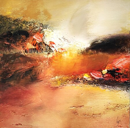 L'oc&eacute;an s'illumine  50x50 cm