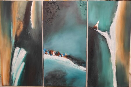 Rivages 3x40x80 cm tryptique