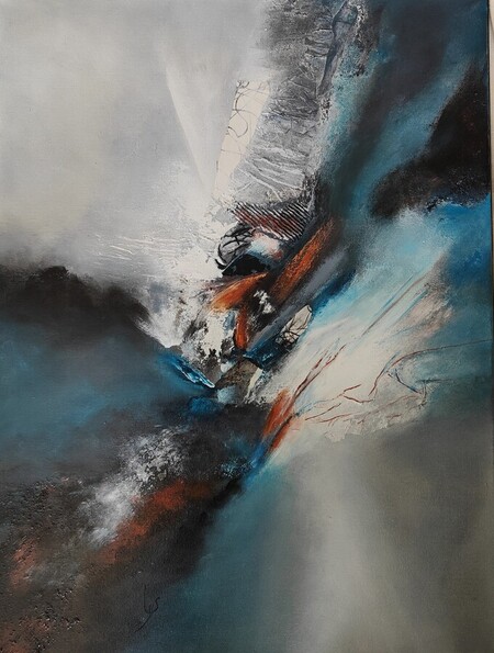 Le feu sous la glace 60x80 cm