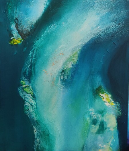 Histoire d'eau 2  45x55 cm GALERIE SUR LES ROUTES DU MEDOC MONTALIVET 33