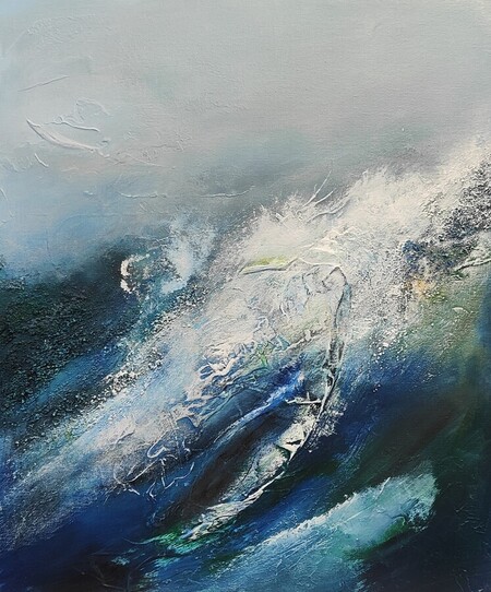 La vague 45x55 cm  VENDU