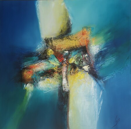 Amour Oc&eacute;an   80x80cm  Galerie "Sur les routes du M&eacute;doc" Montalivet