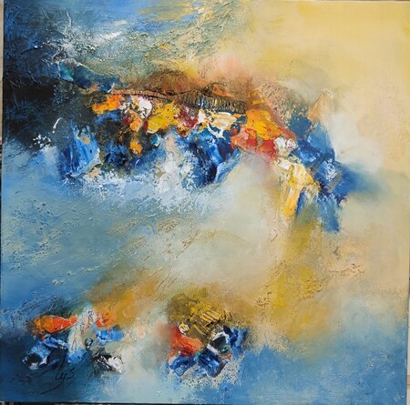 Rivage de lumi&egrave;re  70x70 cm