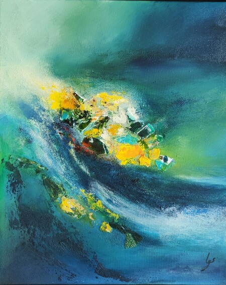 Eclat de la vague  50x60 cm